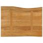 Preview: Tischplatte mit Baumkante 70x60x3,8 cm Massivholz Mango