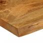 Preview: Tischplatte mit Baumkante 70x60x3,8 cm Massivholz Mango