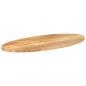 Preview: Tischplatte 140x50x3,8 cm Oval Massivholz Mango