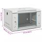 Preview: 6U Wand-Netzwerkschrank 19" IP20 53x40x30 cm