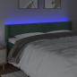 Preview: LED Kopfteil Dunkelgrün 163x16x78/88 cm Samt