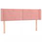 Preview: LED Kopfteil Rosa 147x16x78/88 cm Samt