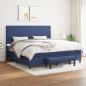 Preview: ARDEBO.de - Boxspringbett mit Matratze Blau 200x200 cm Stoff