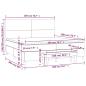 Preview: Boxspringbett mit Matratze Blau 200x200 cm Stoff