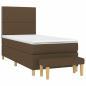 Preview: Boxspringbett mit Matratze Dunkelbraun 90x190 cm Stoff