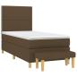 Preview: Boxspringbett mit Matratze Dunkelbraun 100x200 cm Stoff