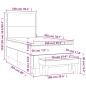 Preview: Boxspringbett mit Matratze Dunkelbraun 100x200 cm Stoff