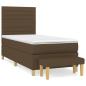 Preview: Boxspringbett mit Matratze Dunkelbraun 90x200 cm Stoff