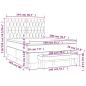 Preview: Boxspringbett mit Matratze Creme 140x200 cm Stoff