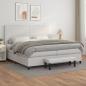 Preview: ARDEBO.de - Boxspringbett mit Matratze Weiß 200x200 cm Kunstleder