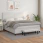Preview: ARDEBO.de - Boxspringbett mit Matratze Weiß 180x200 cm Kunstleder