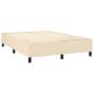 Preview: Boxspringbett mit Matratze Creme 140x200 cm Stoff