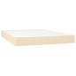 Preview: Boxspringbett mit Matratze Creme 140x200 cm Stoff