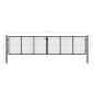Preview: Mesh-Gartentor Verzinkter Stahl 400 x 150 cm Grau