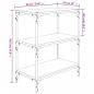 Preview: Bücherregal Sonoma-Eiche 60x33x70,5 cm Holzwerkstoff und Stahl