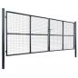 Preview: Mesh-Gartentor Verzinkter Stahl 400 x 150 cm Grau 