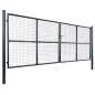 Preview: Maschen-Gartentor verzinkter Stahl 400 x 150 cm Grau