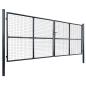 Preview: Maschen-Gartentor verzinkter Stahl 400 x 150 cm Grau