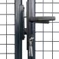 Preview: Mesh-Gartentor Verzinkter Stahl 400 x 150 cm Grau 