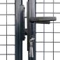 Preview: Maschen-Gartentor verzinkter Stahl 400 x 150 cm Grau