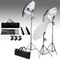 Preview: Fotostudio-Set mit Lampen-Set und Hintergrund