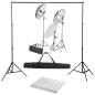 Preview: Fotostudio-Set mit Lampen und Hintergrundsystem