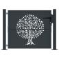 Preview: Gartentor Anthrazit 105x105 cm Stahl Baum-Design