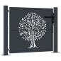 Preview: Gartentor Anthrazit 105x105 cm Stahl Baum-Design