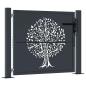Preview: Gartentor Anthrazit 105x105 cm Stahl Baum-Design
