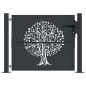 Preview: Gartentor Anthrazit 105x105 cm Stahl Baum-Design