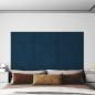 Preview: ARDEBO.de - Wandpaneele 12 Stk. Blau 60x30 cm Samt 2,16 m²