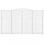 Preview: Gabionen mit Hochbogen 6 Stk. 400x30x220/240cm Verzinktes Eisen