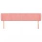Preview: Kopfteil mit Ohren Rosa 203x23x78/88 cm Samt
