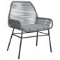 Preview: Gartenstühle 2 Stk. mit Kissen Grau Poly Rattan