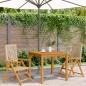 Preview: Gartenstühle 2 Stk. Beige Massivholz Akazie und Poly Rattan