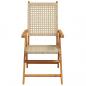 Preview: Gartenstühle 2 Stk. Beige Massivholz Akazie und Poly Rattan