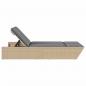 Preview: Doppel-Sonnenliege mit Auflagen Beige Poly Rattan