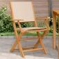 Preview: ARDEBO.de - Gartenstühle 2 Stk. Beige Massivholz Akazie & Stoff