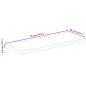 Preview: Tischplatte 70x50x3,8 cm Rechteckig Altholz Massiv