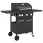 Preview: Gasgrill mit 4 Flammen Schwarz Pulverbeschichteter Stahl
