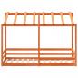 Preview: Kinderbett mit Dach Wachsbraun 90x190 cm Massivholz Kiefer