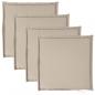 Preview: Garten-Sitzkissen 4 Stk. Taupe 45x45x2 cm Quadratisch
