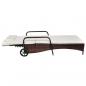 Preview: Sonnenliege mit Rollen Poly Rattan Braun