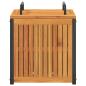 Preview: Gartenbox 45x45x45/53 cm Massivholz Akazie und Stahl