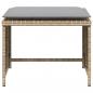 Preview: Gartenstuhl mit Fußhocker Beige Poly Rattan