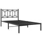 Preview: Bettgestell mit Kopfteil Metall Schwarz 107x203 cm