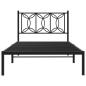 Preview: Bettgestell mit Kopfteil Metall Schwarz 107x203 cm