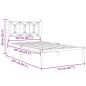 Preview: Bettgestell mit Kopfteil Metall Schwarz 107x203 cm