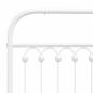 Preview: Bettgestell mit Kopfteil Metall Weiß 135x190 cm