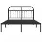 Preview: Bettgestell mit Kopfteil Metall Schwarz 140x200 cm